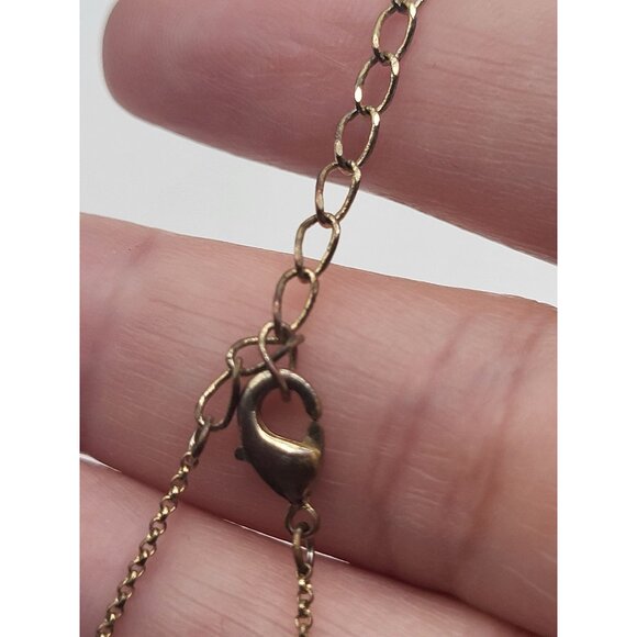 LUNA NORTE Earth Wind & Fire Necklace Turquoise Gold Plated Brass Dainty - Picture 7 of 9